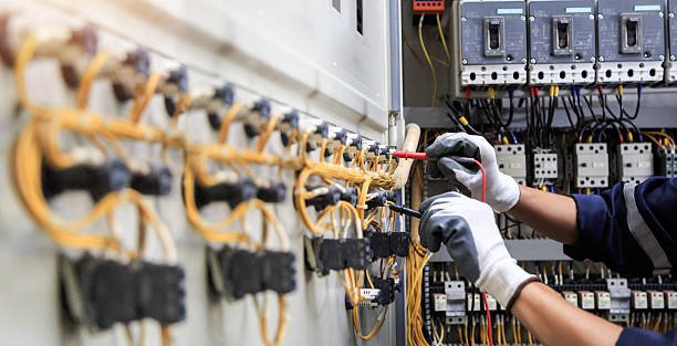 Professional Electrician technician working in White Oak, TX
